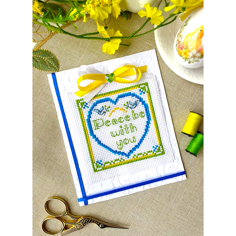 Peace be with You Ornamnet Card bleu new 1.jpg