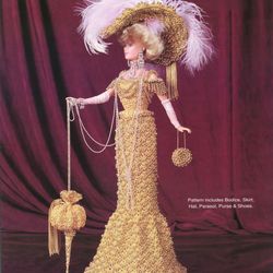 crochet pattern PDF- Fashion doll Barbie- Paris Opera Gown- crochet vintage pattern-Crochet blueprint-Doll dress pattern