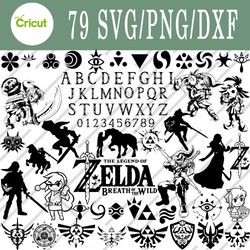 zelda svg, zelda bundle svg, png, dxf, cutting file, svg files for cricut, silhouette