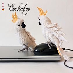 Cockatoo Parrots. Crochet pattern