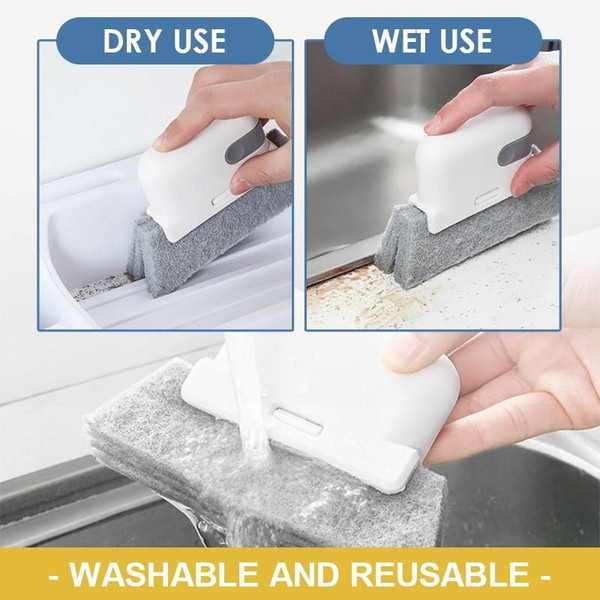 2-in-1 Groove Cleaning Tool Creative Window Groove Cleaning Cloth Window Cleaning  Brush Windows Slot