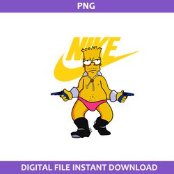 nike x bart png, nike logo png, bart simpson png, fashion brand png  digital file