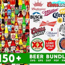 150 beer svg bundle - mega bundle svg, png, dxf, files for print and cricut