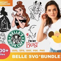 belle svg bundle - mega bundle svg, png, dxf, files for print and cricut