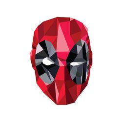 geometric deadpool, marvel, deadpool logo png, ai digital file