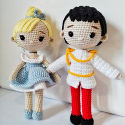 Crochet Toy amigurumi Cinderella Toy  Prince Charles handmade soft toy baby gift