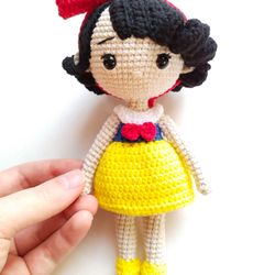 Crochet Toy amigurumi Snow White handmade soft toy baby gift