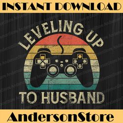 mens leveling up to husband funny engagement groom video game best dad daddy father's day happy father's day png