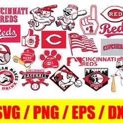 cincinnati reds bundle logo, svg, png, eps, dxf 2
