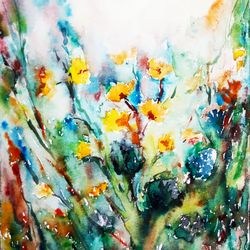 field flowers print - digital file that you will download