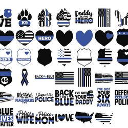 150 file police bundle svg, police thin blue line svg bundle, blue lives matter, i've got your six svg digital download