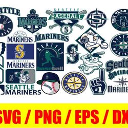 seattle mariners bundle logo, svg, png, eps, dxf 2