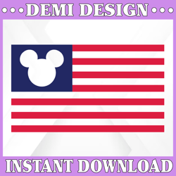 American Flag Mickey Minnie svg, American Flag svg, American Flag, July 4th, Mickey Mouse svg, Minnie Mouse svg, Disney