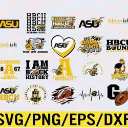 alabama state university artwork hbcu collection, svg, png, eps, dxf