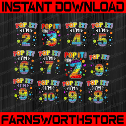 pop it i am 3 years old png, 3rd birthday fidget png, pop it birthday png, fidget toy colorful, happy birthday popper