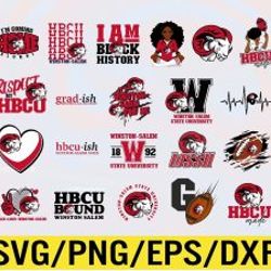 winston-salem wssu artwork hbcu collection, svg, png, eps, dxf