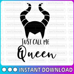 just call me queen vinyl decal, maleficent disney villain decal, tumbler, laptop, phone, coffee cup, car decal