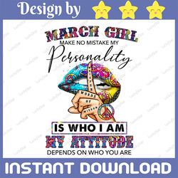march girl hippie - whisper words of wisdom png, birthday gift, march birthday sublimation printing