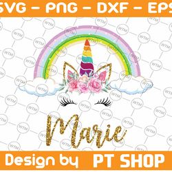 personalized birthday girl png, unicorn birthday png, birthday girl party png, gift for kids, birthday girl png, unicorn