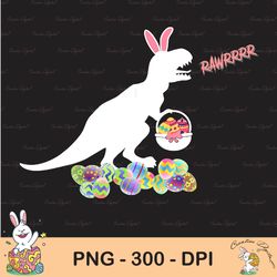 easter bunny dinosaur sublimation, t rex eggs sublimation, happy easter png, cute easter png, easter png, bunny png, eas