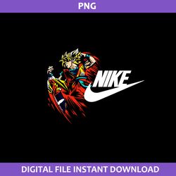 goku nike png, son goku png, nike logo png, anime nike png digital file
