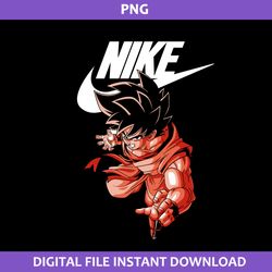 goku nike png, anime nike png, son goku png, nike logo png digital file