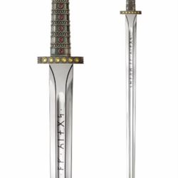 unveiling viking swords of horik, ragnar, and bjorn with wall plaque - a legendry tale of history and significance (vs)