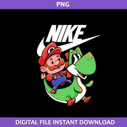 super mario world nike png, super mario swoosh png, nike logo png, super mario png digital file