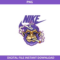 Monkey Swoosh Png, Monkey Nike Png, Nike Logo Png, Monkey Png Digital File