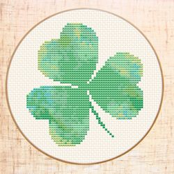Shamrock cross stitch pattern St Patrick's day cross stitch PDF Clover cross stitch PDF