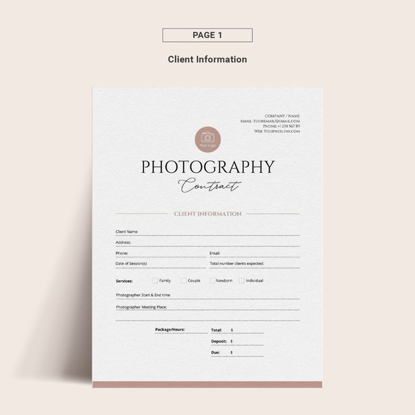 Photography Client Contract Template, Editable Client Agreement for Photographers, Photographer Marketing Business form, (3).jpg