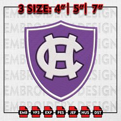 Holy Cross Crusaders Embroidery files, NCAA D1 teams Embroidery Designs, NCAA Holy Cross, Machine Embroidery Pattern
