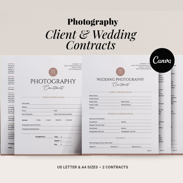 Photography Client Contract Template, Wedding contract, Editable Client Agreement for Photographers, Business forms (1).jpg