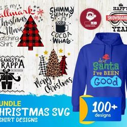 christmas t-shirt svg bundle - mega bundle svg, png, dxf, files for print and cricut