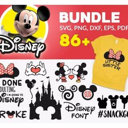 disney svg bundle - mega bundle svg, png, dxf, files for print and cricut