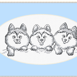 PDF cross stitch pattern, Cute animal scheme for embroidery, Dog, Small cross stitch, Digital PDF
