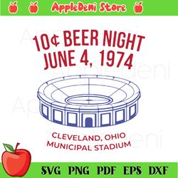 Retro 10 Cent Beer Night Cleveland Baseball Svg, Sport Svg