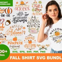 fall shirt svg bundle  - mega bundle svg, png, dxf, files for print and cricut
