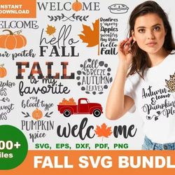 fall svg bundle - mega bundle svg, png, dxf, files for print and cricut