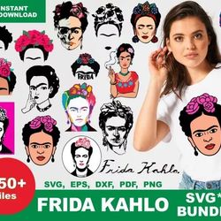 frida kahlo svg bundle - mega bundle svg, png, dxf, files for print and cricut