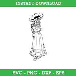 pepa madrigal outline svg, pepa encanto svg, encanto svg, disney svg, png, dxf eps, instant download