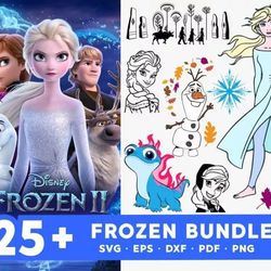 frozen svg bundle - mega bundle svg, png, dxf, files for print and cricut