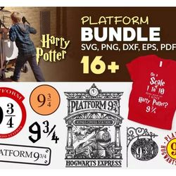 harry potter platform svg bundle - mega bundle svg, png, dxf, files for print and cricut