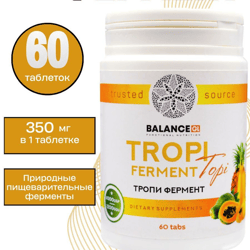 Tropi Enzyme - Natural digestive enzymes from natural  60 tablets for the gastrointestinal tract
