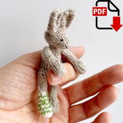 Mr Rabbit Knitting pattern. Funny rabbit. English and Russian PDF.