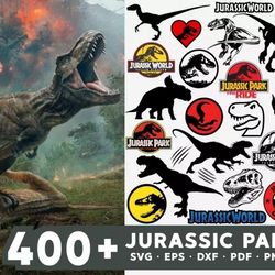 jurassic park svg bundle - mega bundle svg, png, dxf, files for print and cricut