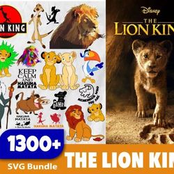 1300 LION KING SVG BUNDLE Mega Bundle svg, png, dxf, Files For Print And Cricut
