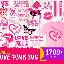 LOVE PINK SVG BUNDLE - Mega Bundle svg, png, dxf, Files For Print And Cricut
