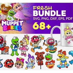 muppet babies svg bundle - mega bundle svg, png, dxf, files for print and cricut