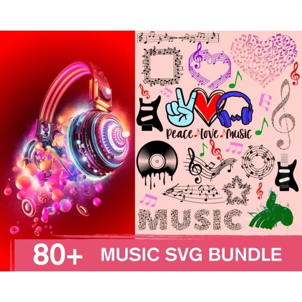 Vector Svg Music MUSIC SVG BUNDLE - Mega Bundle svg, png, dxf, Files For Prin | Inspire ...